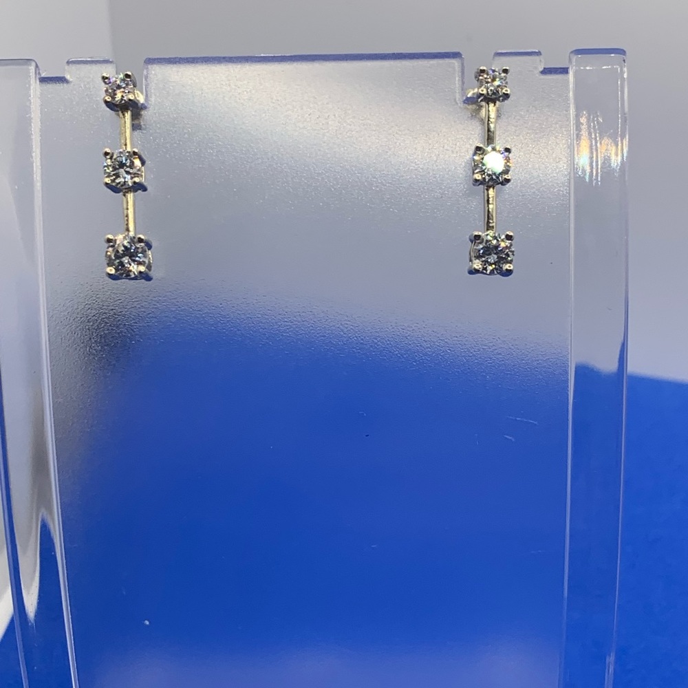 3 Stone (CZ) Earrings